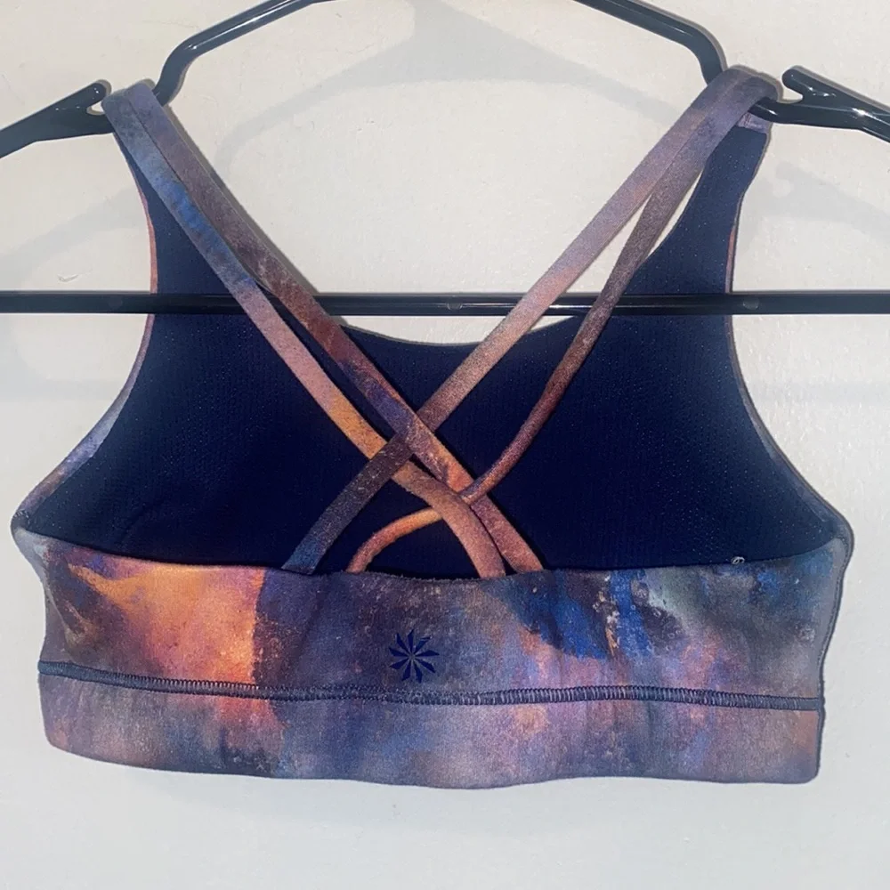 Athleta Girl galaxy criss cross sports bra top - Picture 2 of 4